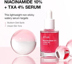 Anua 10% Niacinamide+ 4% Tranexamic Acid Serum Korean Skin Care - 30ml Made in Korea