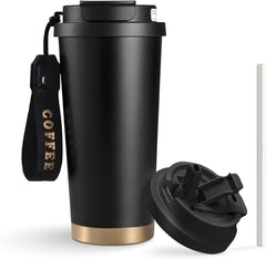 Stainless Steel Vacuum Insulated Cup with Straw - 530ml