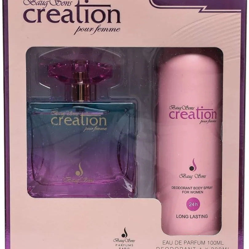 Baug Sons Creation Pink EDP 100ML & Deo Spray 200ML Gift Set for Women