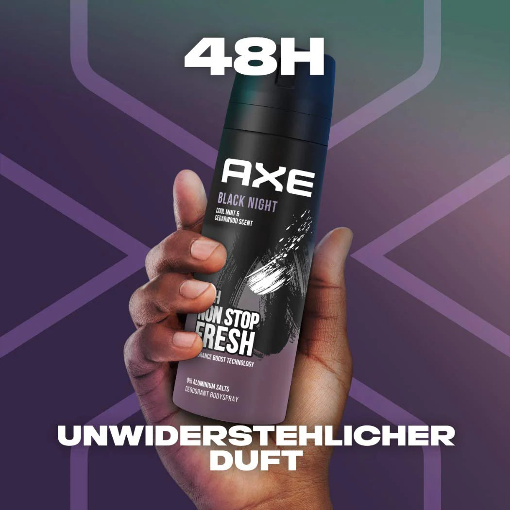 AXE Black Night – Black Caramel &amp; Vanilla Deodorant Body Spray (150ml)