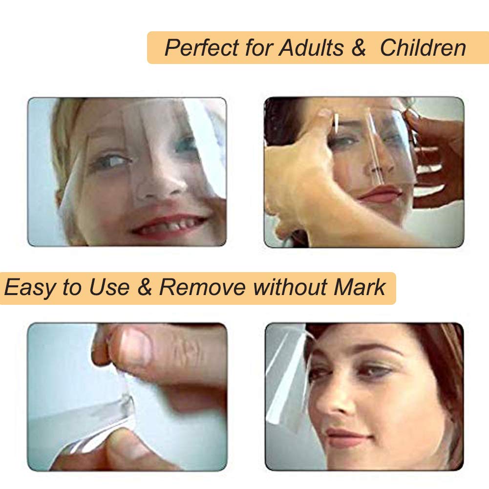 100 PCS Microblading Makeup Shower Face Shields Visors, Disposable Face Shields Masks