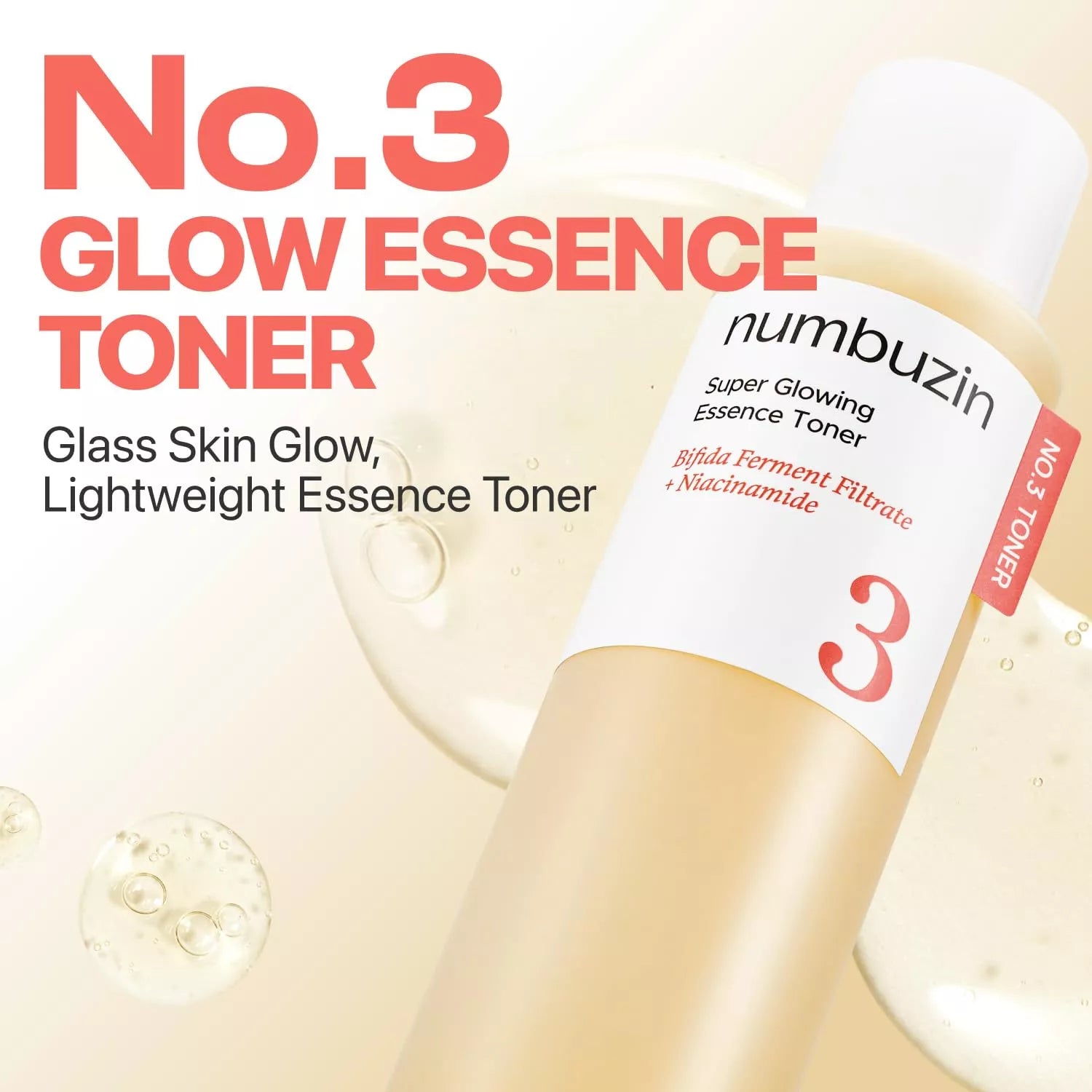Numbuzin - No.3 Super Glowing Essence Toner - 200ml