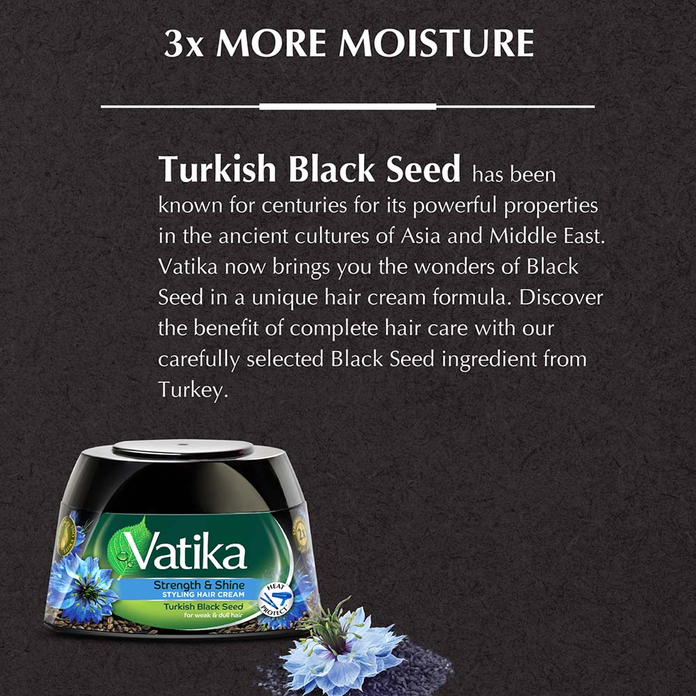 Vatika Naturals Strength & Shine Styling Blackseed Hair Cream 140ml