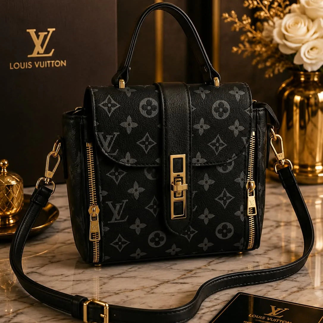 Louis Vuitton Monogram Print Crossbody Handbag