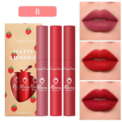 3Pcs Dragon Ranee Nude Liquid Lipstick Set Matte