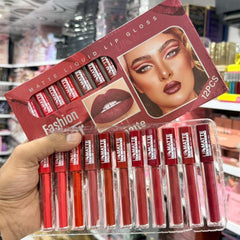 Fashion Color Matte Lipgloss - 12 Pcs