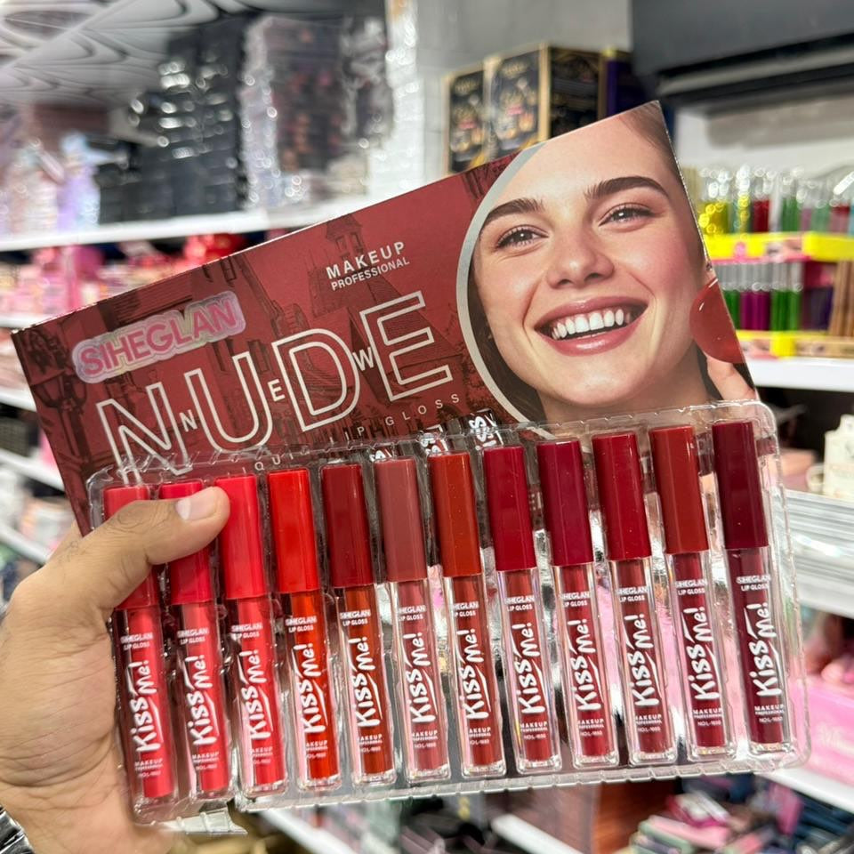 Siheglan nude Matte Lipgloss - 12 Pcs