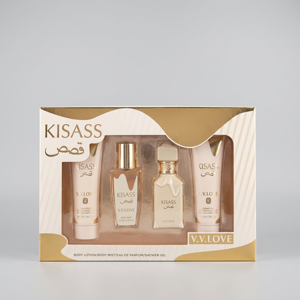 Kisass 4-Piece Fragrance and Body Care Gift Set