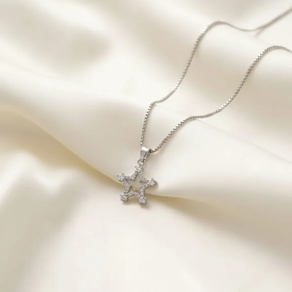 Silver Star Pendant Necklace - Each