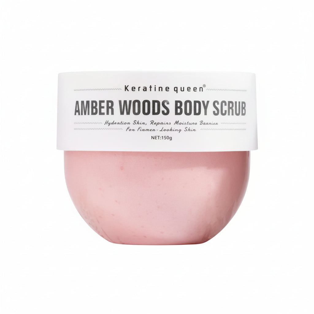 Keratine Queen Amber Wood Body Scrub  - 150g