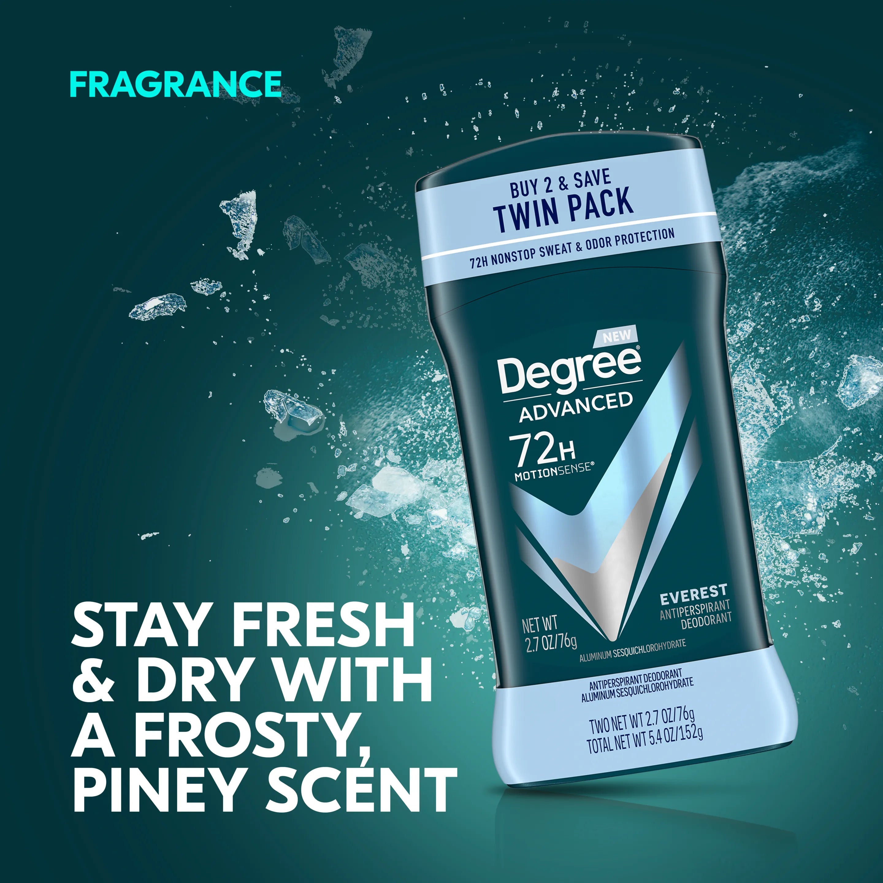 Degree Everest Antiperspirant Deodorant Stick for Men - 76g