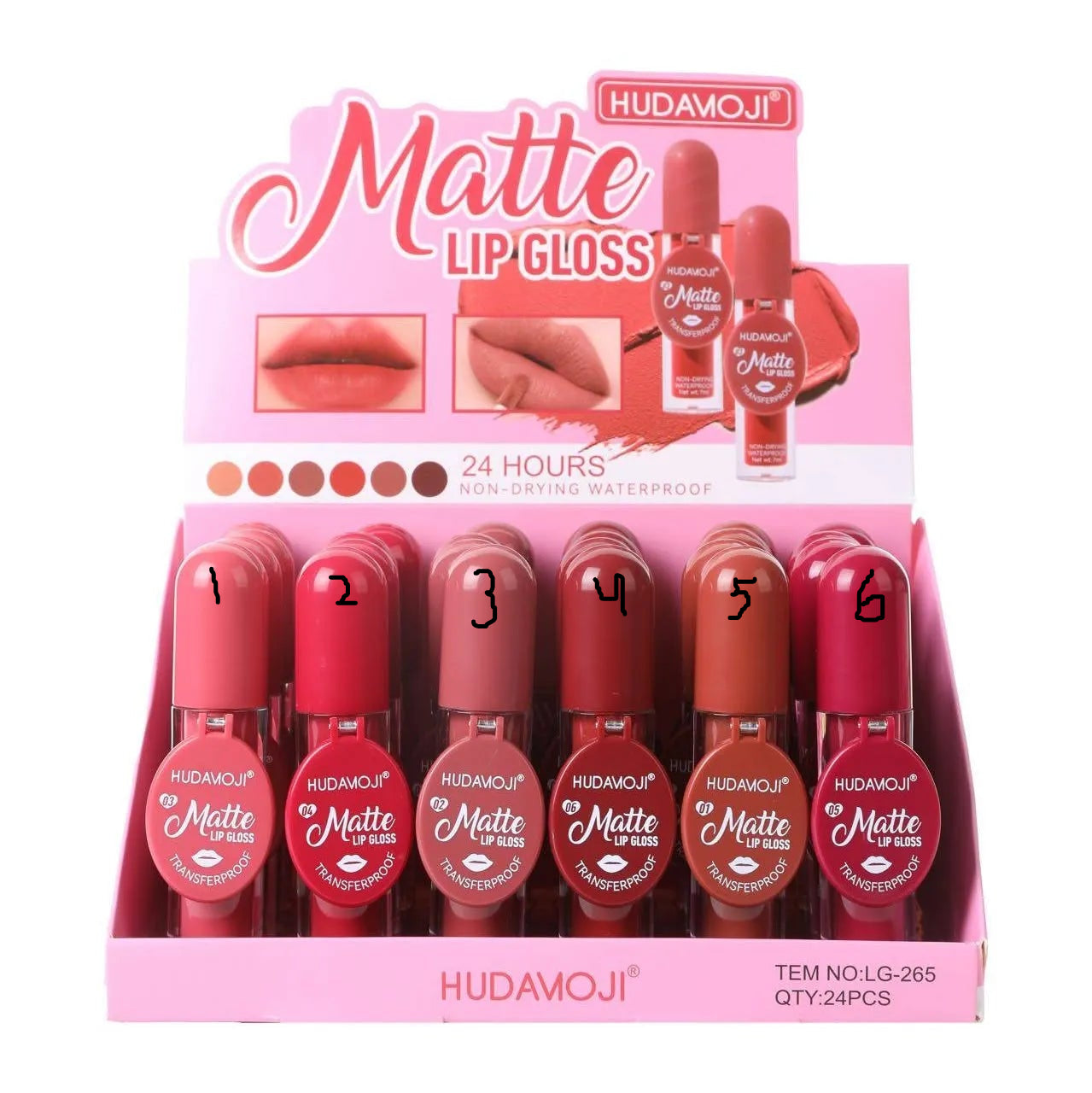 Hudamoji Matte Lip Gloss – Model LG-265