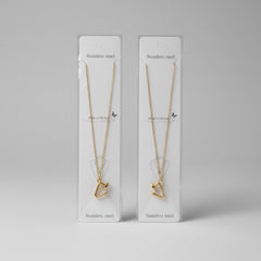 Stainless Steel Gold Initial Pendant Chain Necklace - Each