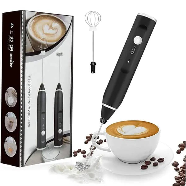 USB Rechargeable 3-Speed Electric Coffee Beater Milk Frother