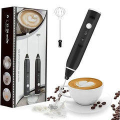 USB Rechargeable 3-Speed Electric Coffee Beater Milk Frother