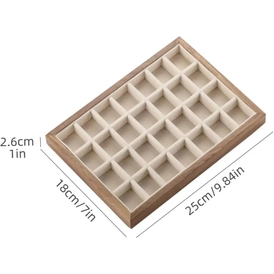 Wooden Jewelry Display Organizer Tray