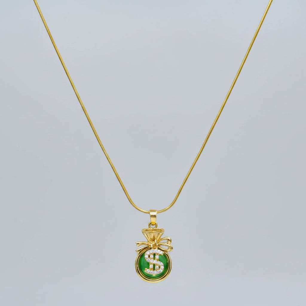 Elegant Gold & Crystal Ball Mala Necklace