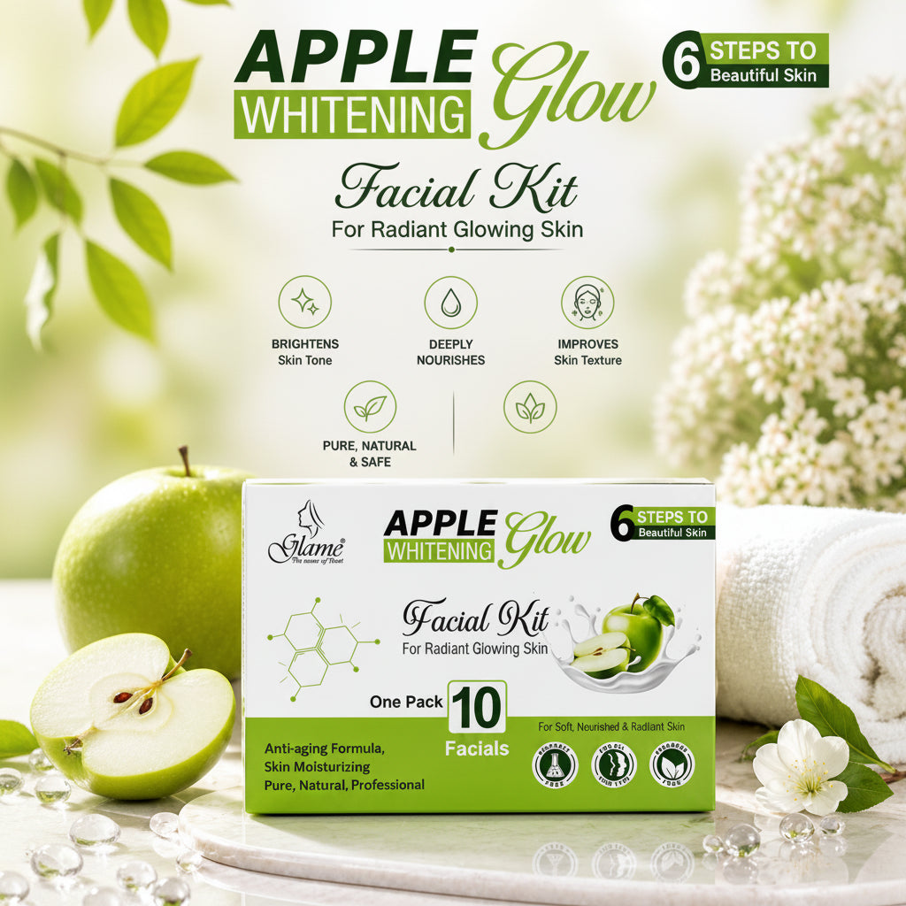 Glame Apple Whitening Glow Facial Kit - Pack of 6