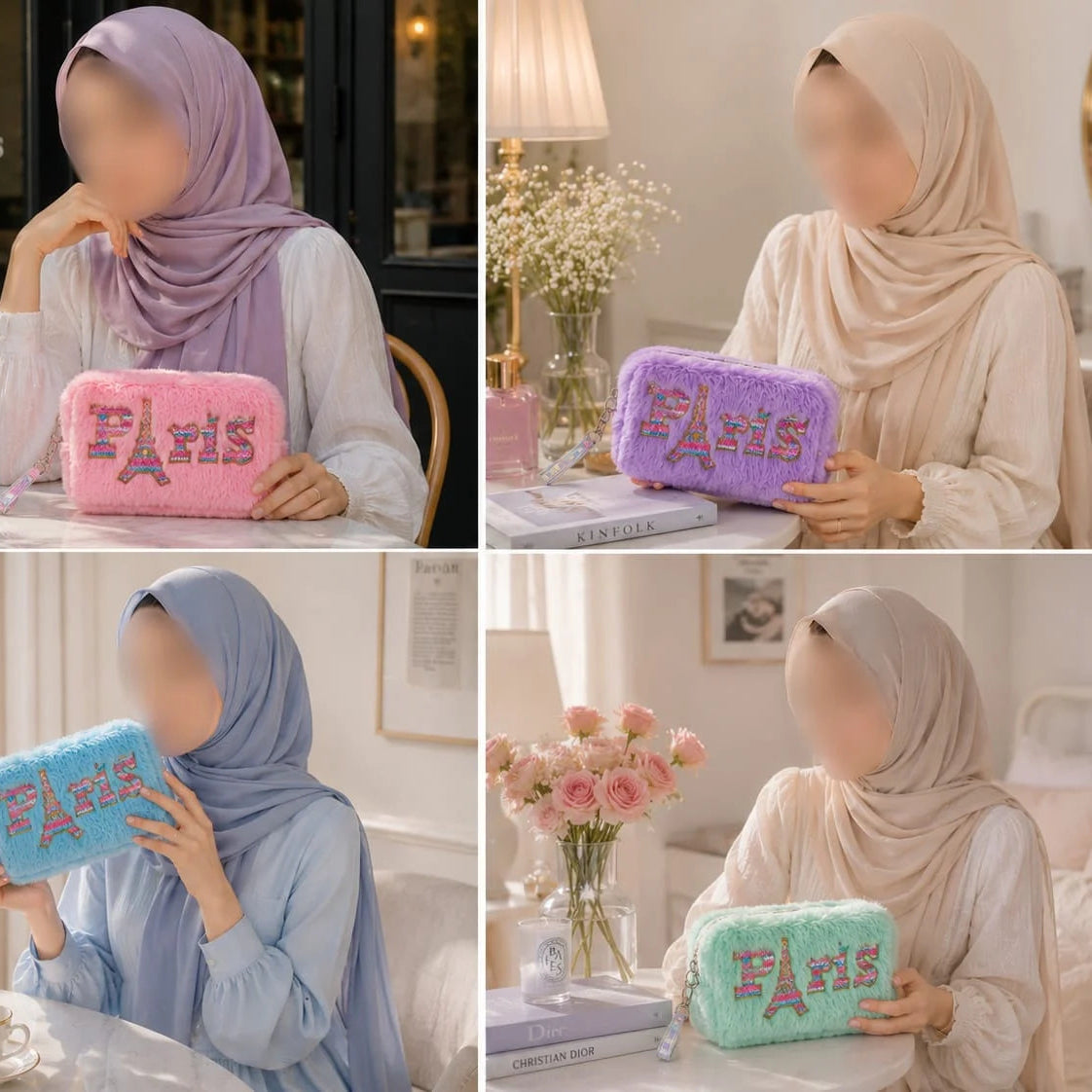 Cute Fluffy Makeup Organizer Pouch – Each