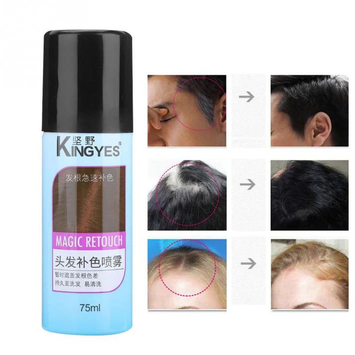 Kingyes Magic Retouch Instant Root Concealer Light Brown Spray 75ml