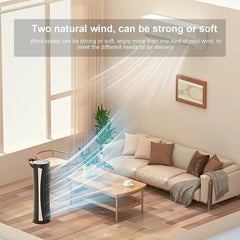 Electric Fan With LED Lights, Rechargeable Mini Tower Cooling Fan