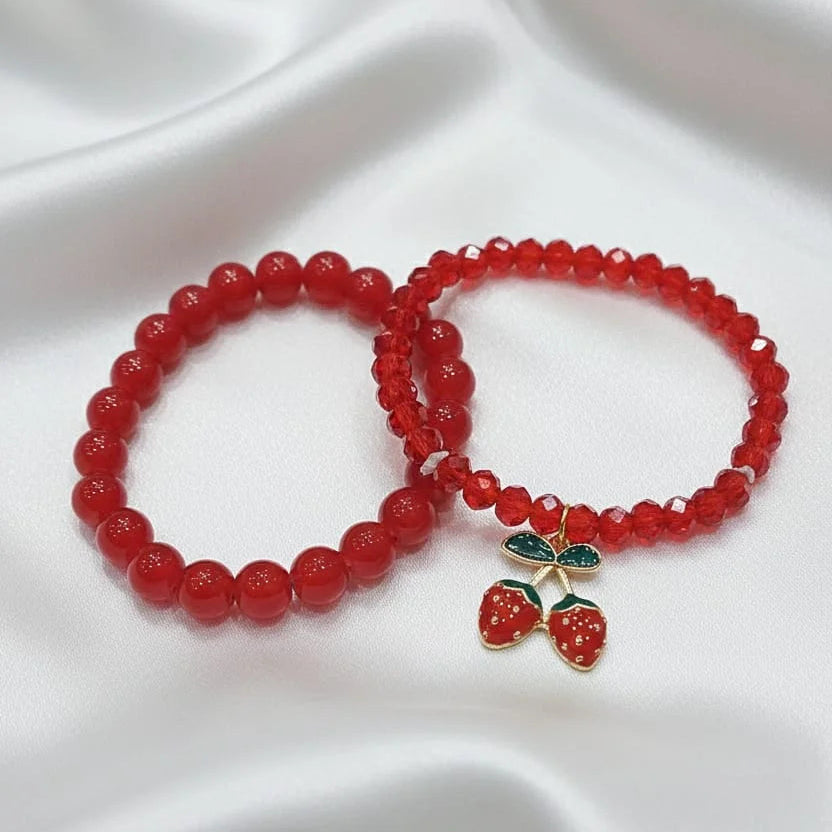 Korean style  Strawberry design bracelet - Each