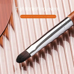 MUF304 Concealer Lip Brush with Wood Handle & Aluminium Tube