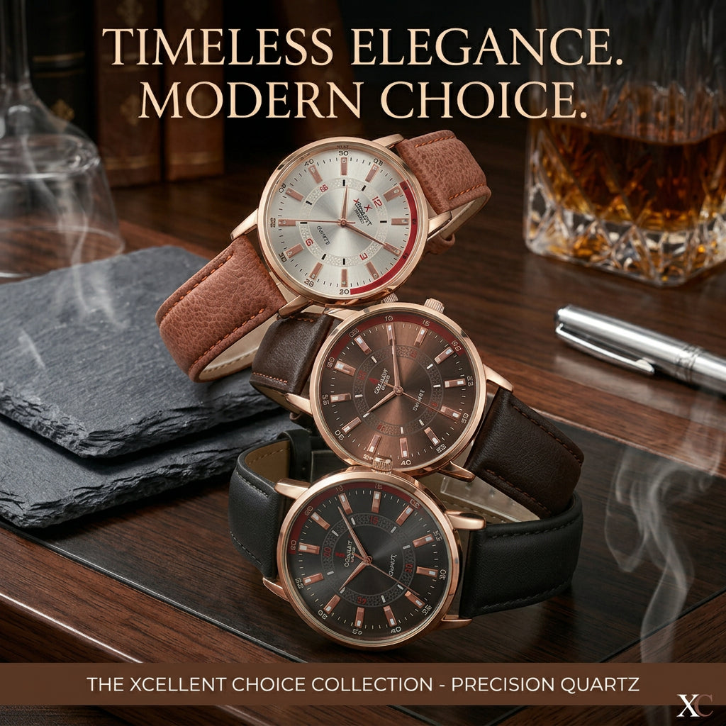 XCELLENT men's analog quartz dress watch