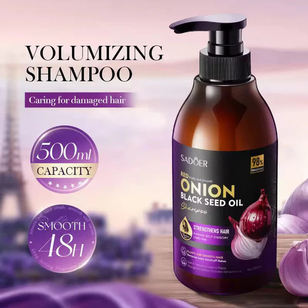 Sadoer Red Onion Black Seed Oil Shampoo – 500ml