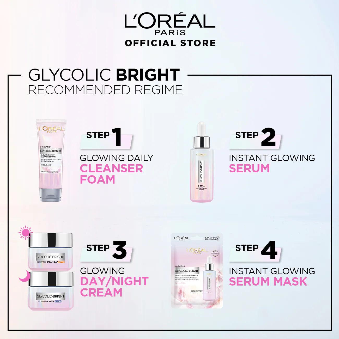 Loreal Paris Glycolic Bright Instant Glowing Serum Mask