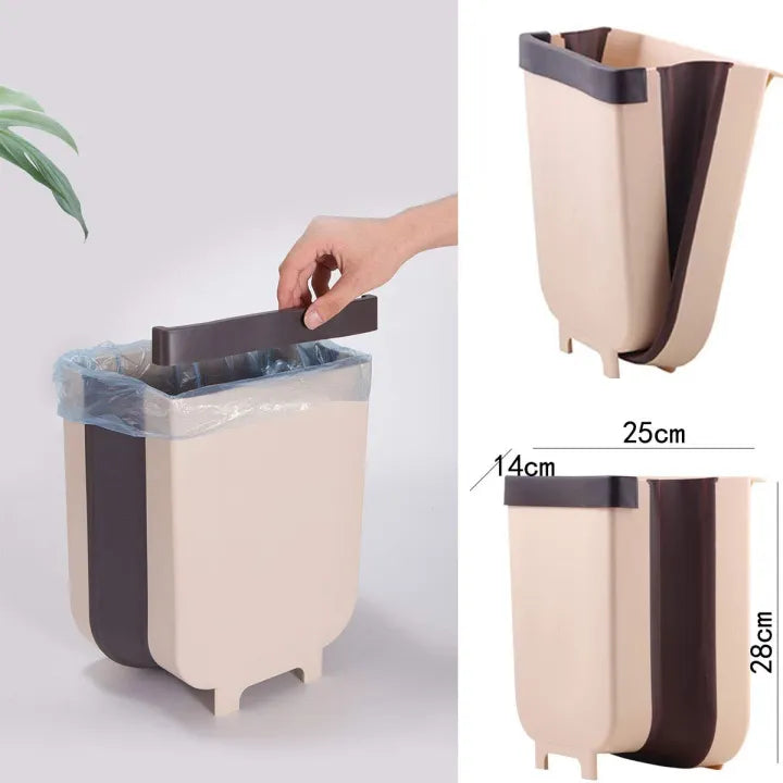 Folding Trash Bin Kitchen Cabinet Door Hanging