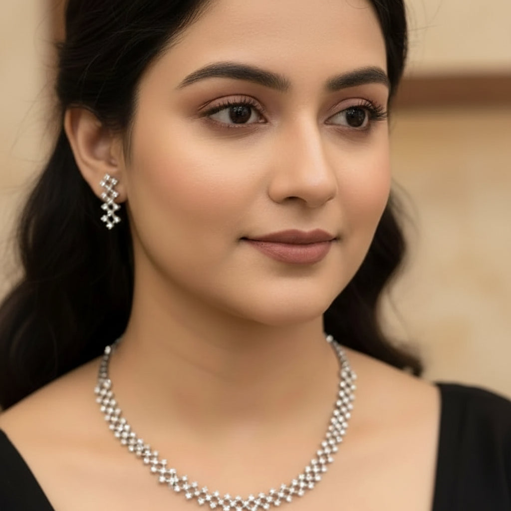 ZARCON Necklace Set – 2 Tone Polish