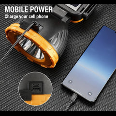 Source Light Multifunctional 4-in-1 Solar Flashlight USB Rechargeable with 5000mAh Power Bank