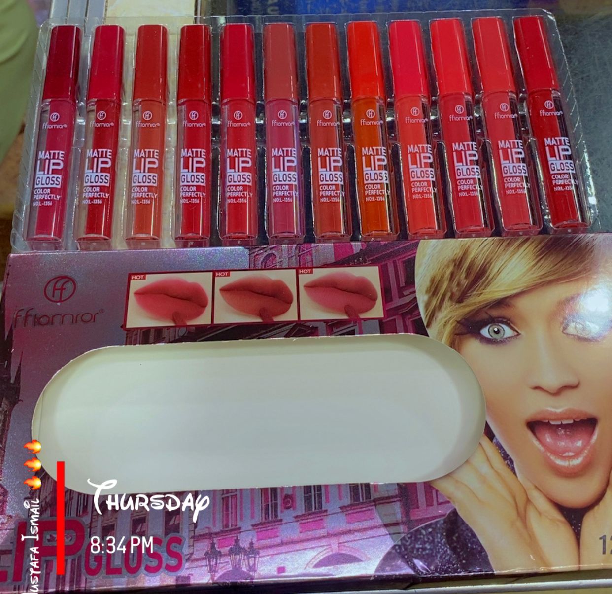 Fflomror Matte Lip gloss - 12 Pcs