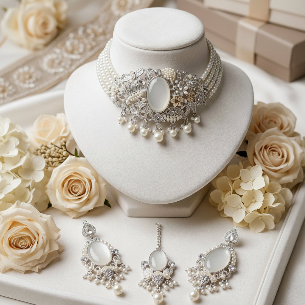 Choker  Earring Tika Set