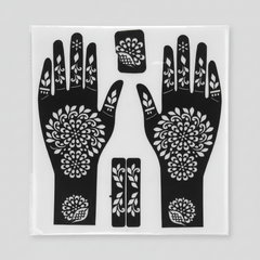 full hand mehndi sticker stencils for henna