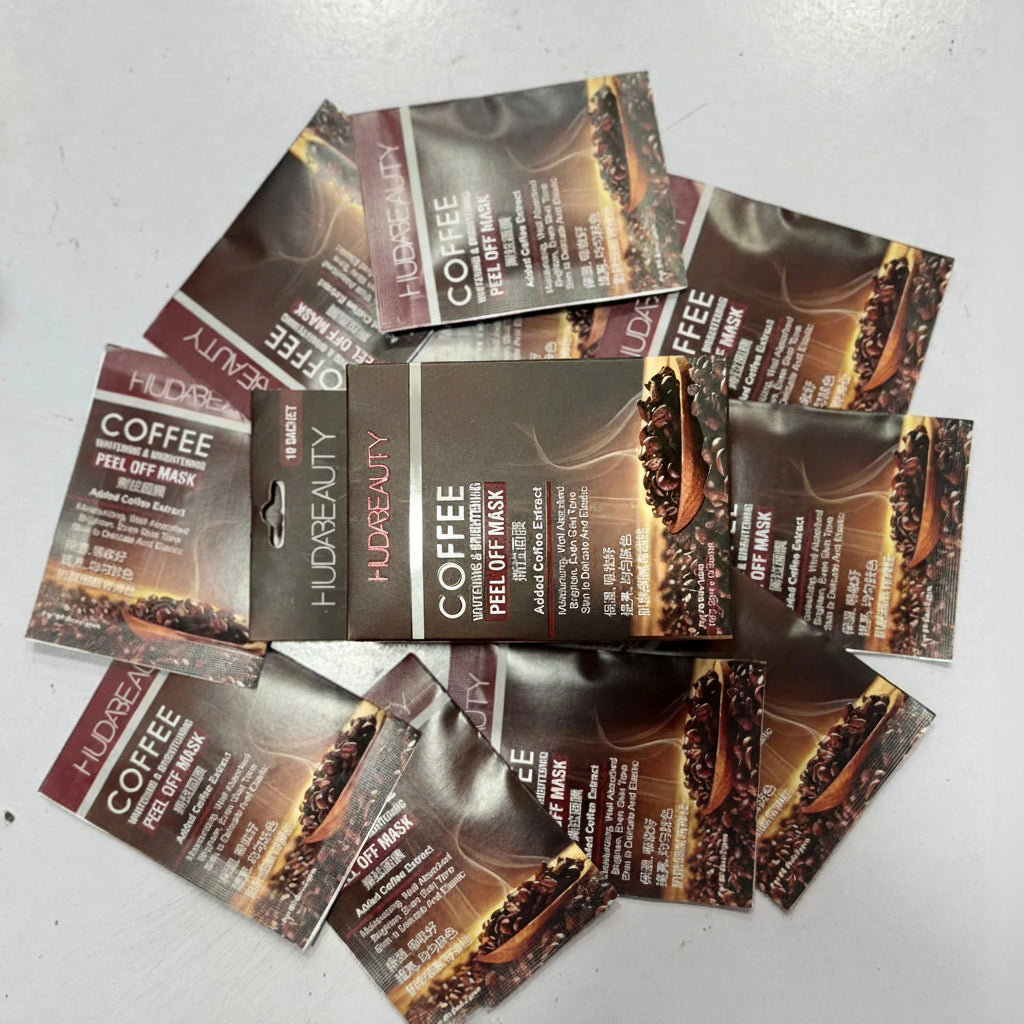 Huda Beauty Coffee Peel-Off Mask - 10Pcs