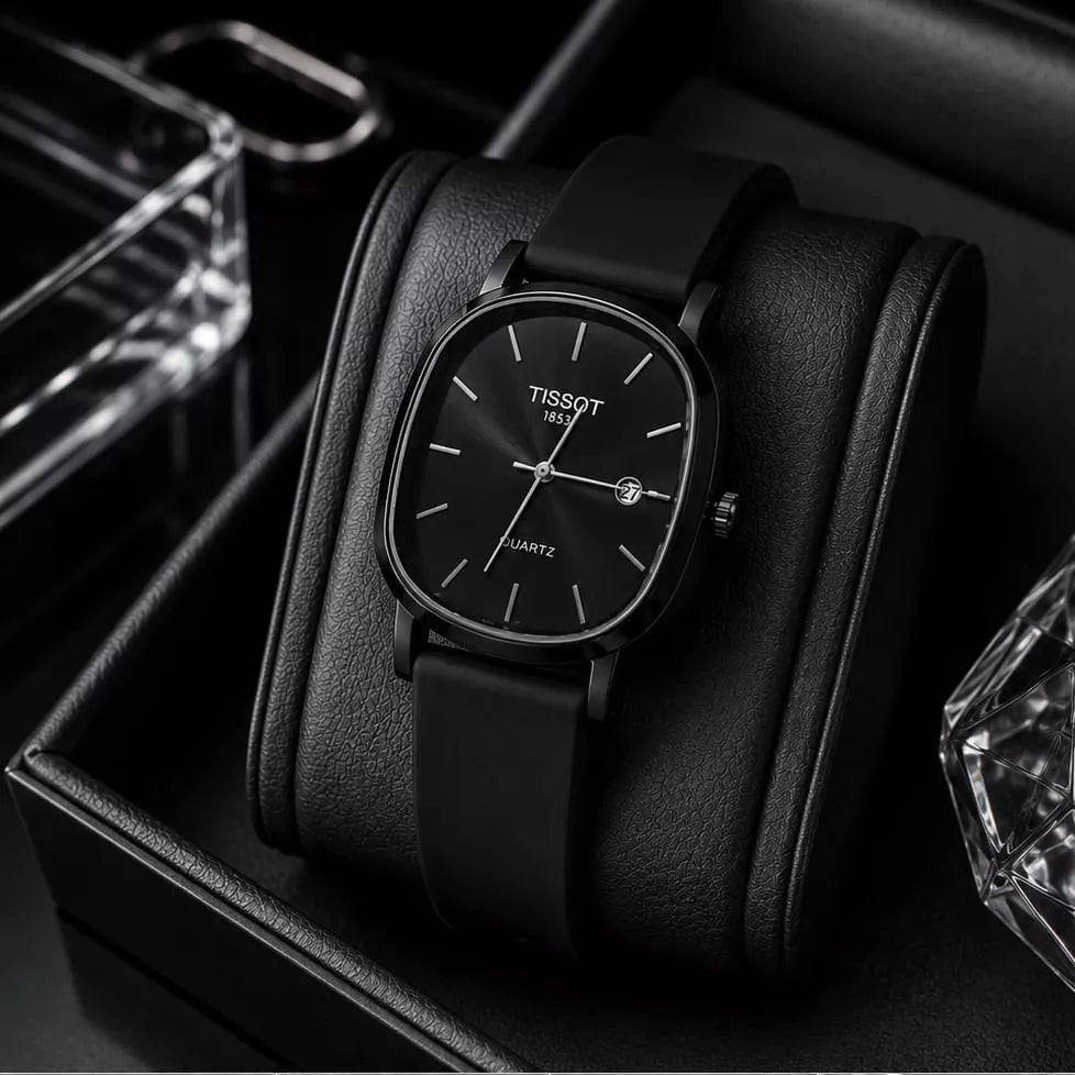 TISSOT Premium Gents Date Watch – Minimal Design, Elegant Style & Comfortable Fit - With Box