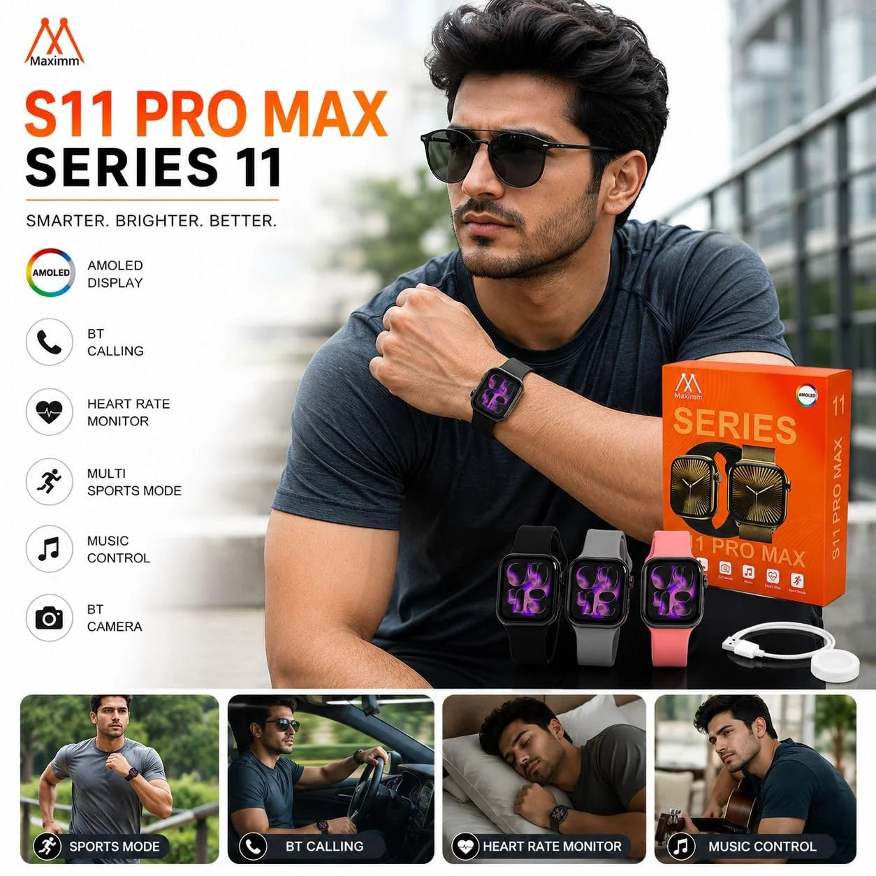 S11 Pro Max Smart Watch with AMOLED Display