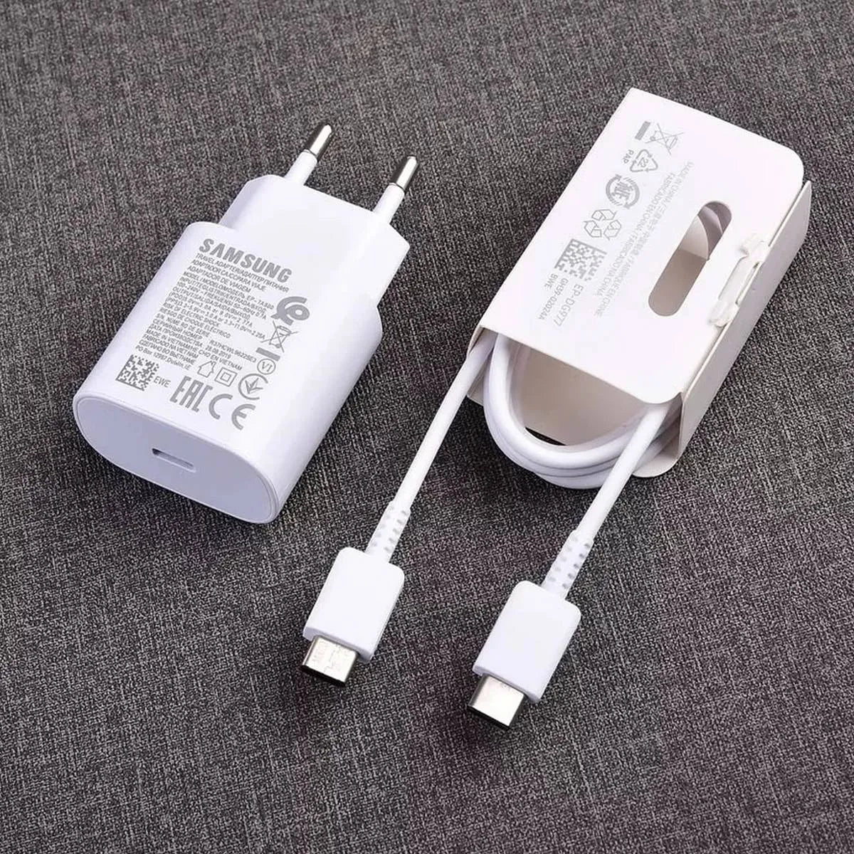 Samsung 25w PD Super Fast Charging Adapter With Type-C Cable