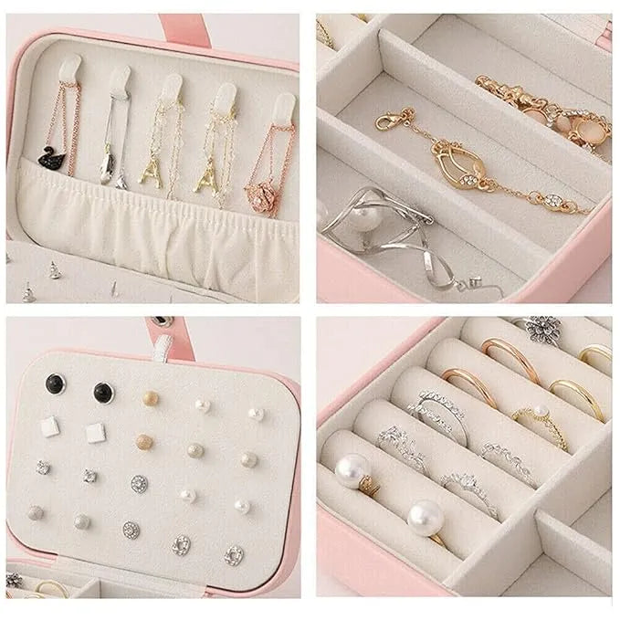 Velvet Multi‑function Jewelry Storage Box