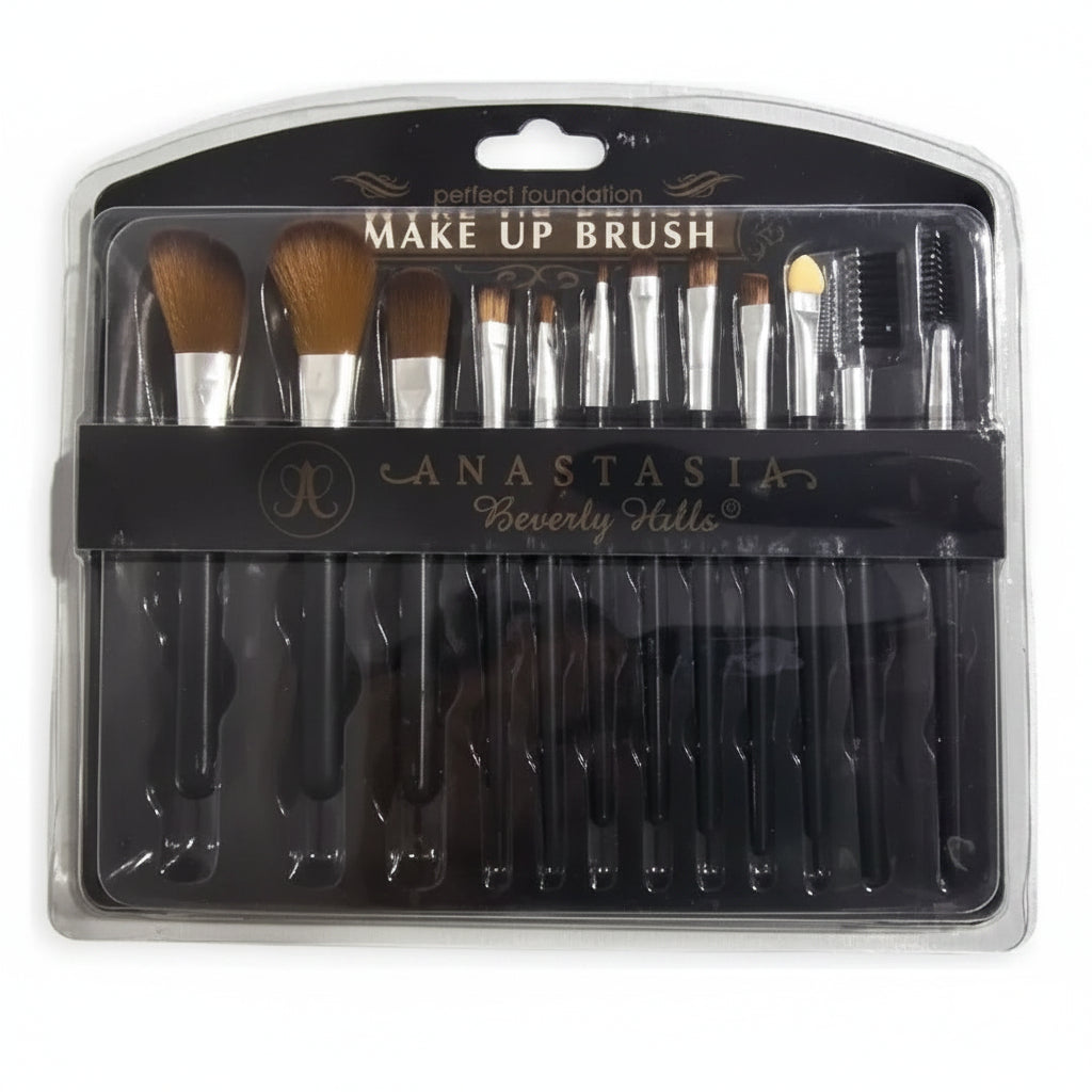 Anastasia Beverly Hills Face & Eye Makeup Brushes Set - 12Pcs