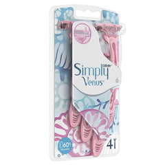Gillette Simply Venus 3 Blade Disposable Razors - 4 Pack
