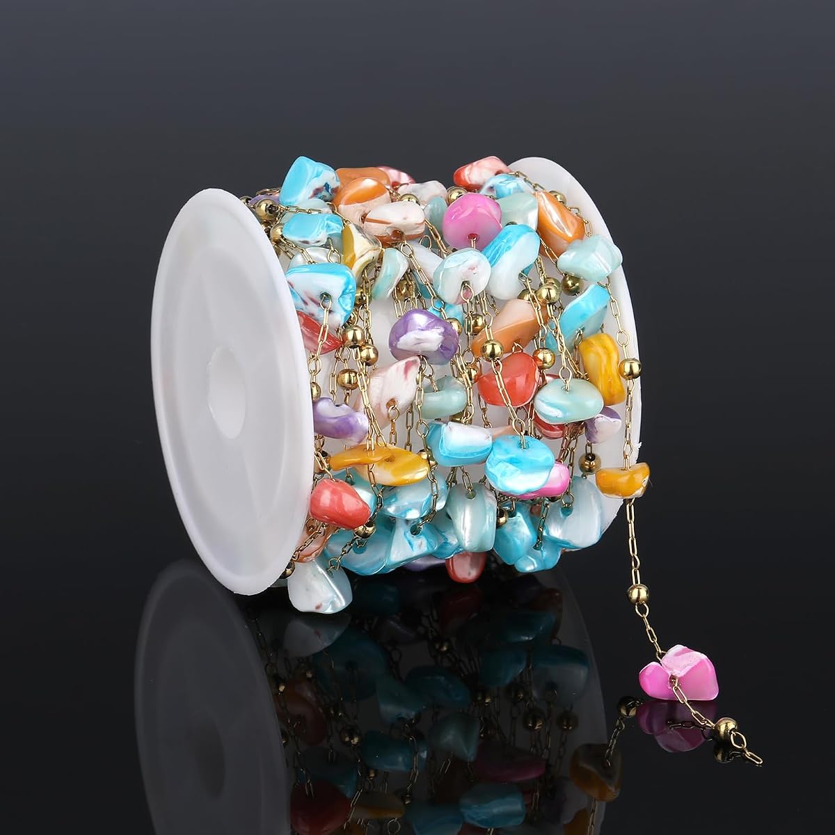Colorful Irregular Shape Shell Chain Permanent Bracelet