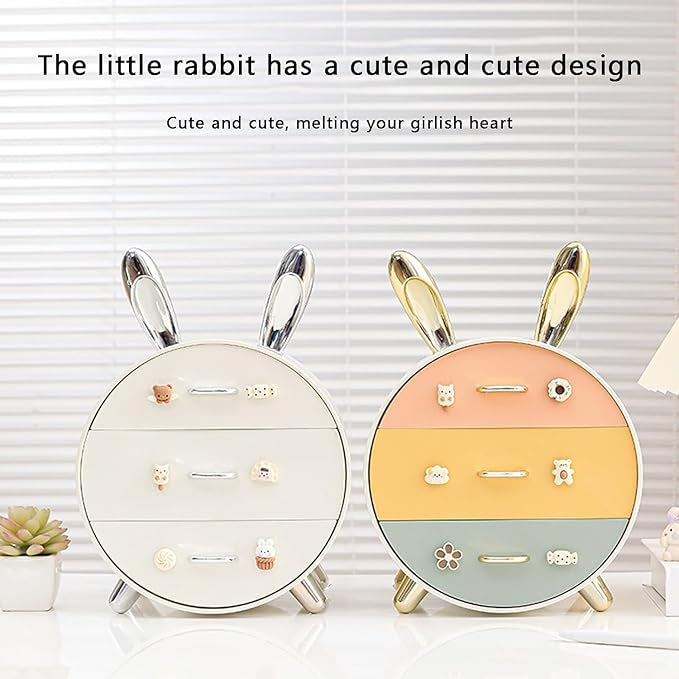 multi-layered, bunny-themed storage box