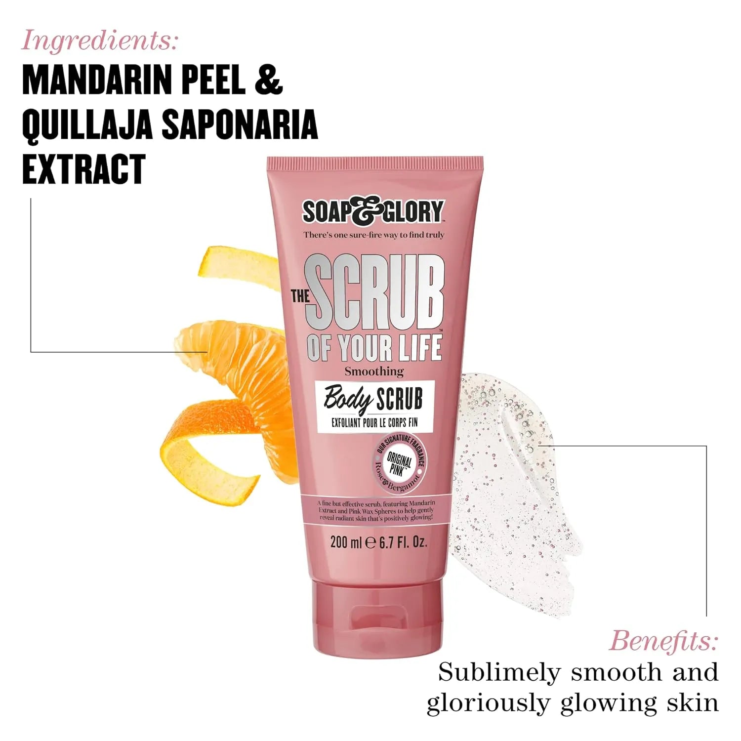 Soap & Glory Pink The Scrub Of Your Life Exfoliating Body Scrub - 200ml