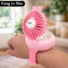 Kids Wrist Watch Fan USB Rechargeable Portable Mini Fan
