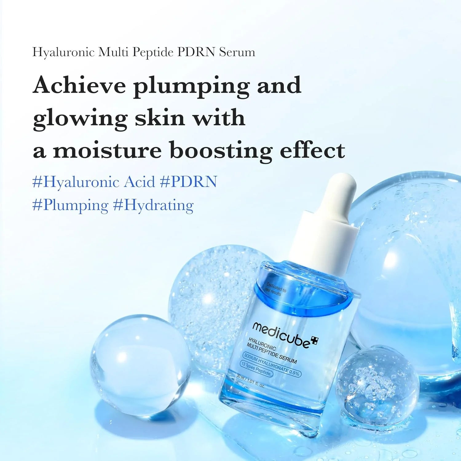 Medicube Hyaluronic Multi Peptide PDRN Serum for Glowing and Soothing - 30ml - Made in Korea