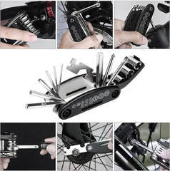16 in 1 Bike Repair Tool Kit, Portable Multi Function Accessories Set