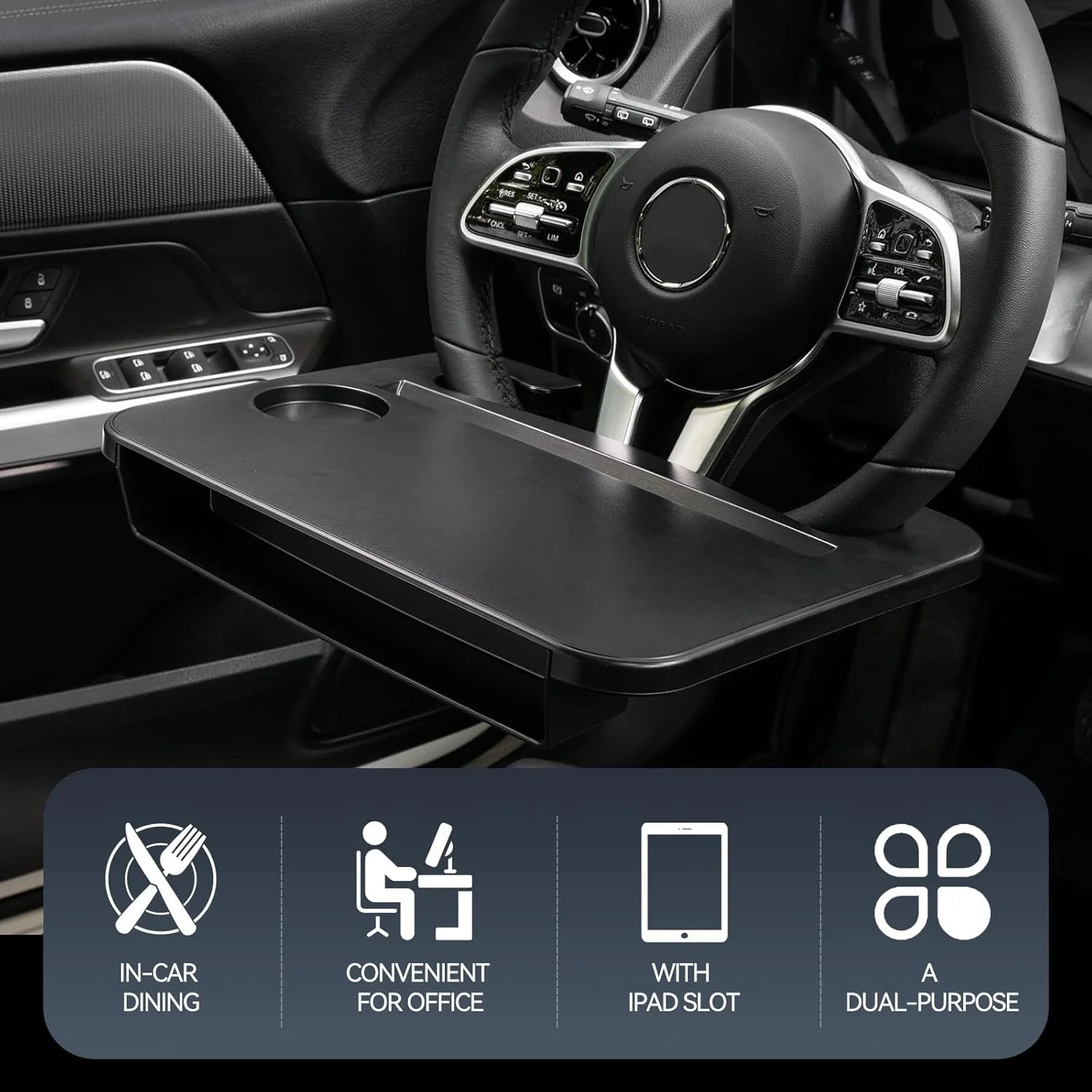Portable Car Steering Wheel Tray